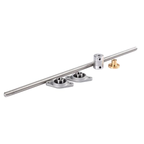 T8 8mm Lead Screw Set with Anti Backlash Nut Aluminium