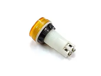 ERH India 1 Pc Yellow Color Neon Light Bulb Panel Indicator Lamp 220v-240v AC for Automotive Applications, Electrical Panels etc.