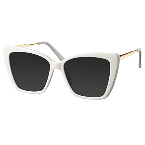 mosanana Oversized Cat Eye Sunglasses for Women Trendy Big Large Retro Square Cute 70s Designer Fashion Aesthetic Cool White MS52028 mosanana Oversized Cat Eye Sunglasses for Women Trendy Big Large Retro Square Cute 70s Designer Fashion Aesthetic Cool White MS52028