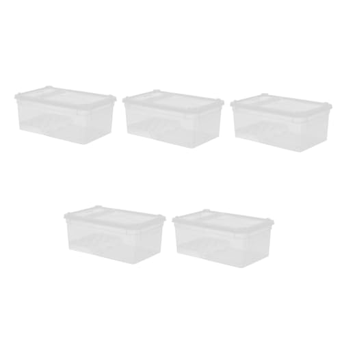 5個 クライミングペットボックス 亀の檻の生息地 カエルの飼育容器 トカゲキャリア 爬虫類の巣 魚輸送コンテナ 亀の水槽 ヘビの餌箱 プラスチック Transparent