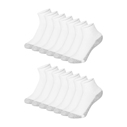 Image of Hanes Boy's Red Label Comfort Cotton Ankle Socks (12 Pack)