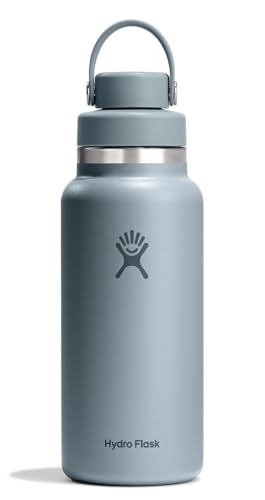 Image of Hydro Flask Water Bottle - Insulated Stainless Steel - Wide Mouth Flex Chug Lid, Non Spill, Leakproof in 32 Oz Shale Gray