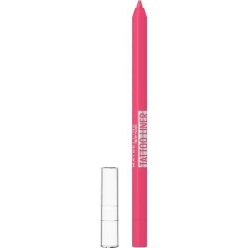 Maybelline New York Matita Occhi in Gel, Colore Intenso, Tenuta Fino a 36H, Formula No Transfer, Per Look Grafici e Definiti, Tattoo Liner Gel Pencil, TonalitĂ : Ultra Pink