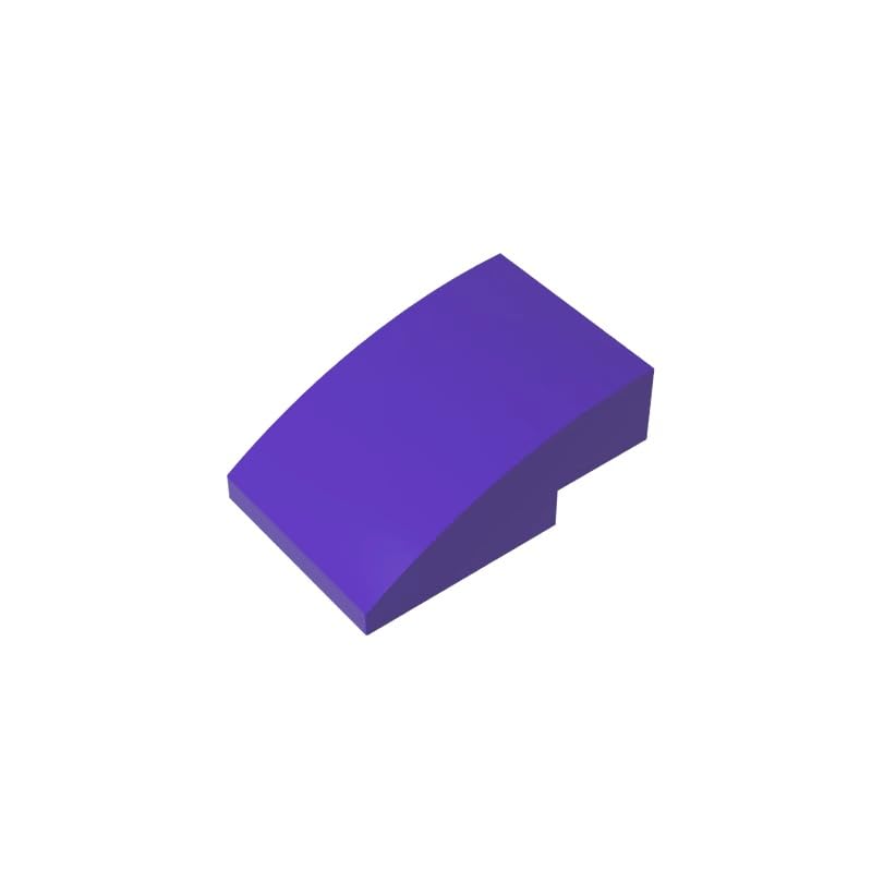 24309 Arched Brick Slope Curved 3x2 No Studs 50 Pieces GDS-1123 Compatible with Lego Building Blocks Color:Dark Purple — image 1