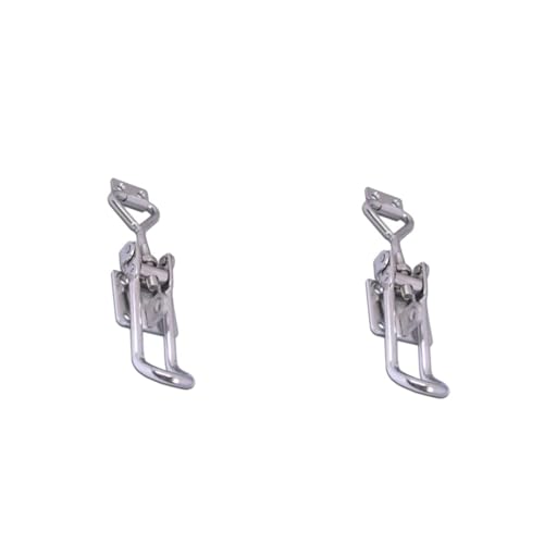 Balacoo 2 Pcs Metal Toggle Clamp Latch Lock Heavy Duty Spring Clamp Stainless Steel Luggage Latches