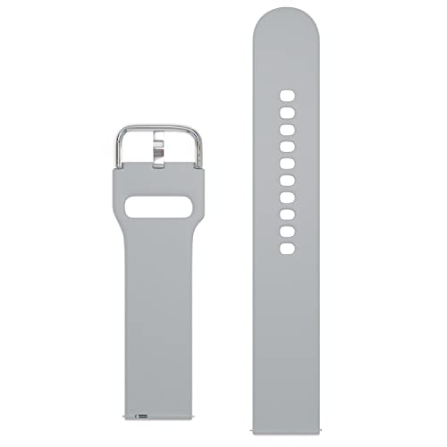 ElloGear Strap Band Compatible with Samsung Galaxy Watch Active, Active2, Active 3 Silicone Wristband Replacement for Smartwatch - Gray