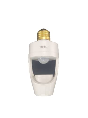 Touch & Glow 360 Motion Sensor Light Socket Adapter - Indoor/Outdoor, 20ft Range, Auto On/Off, Energy Efficient, Ideal for Garages, Basements, Porches