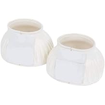 Saxon Ribbed Touch Tape Bell Boots, White, Full
