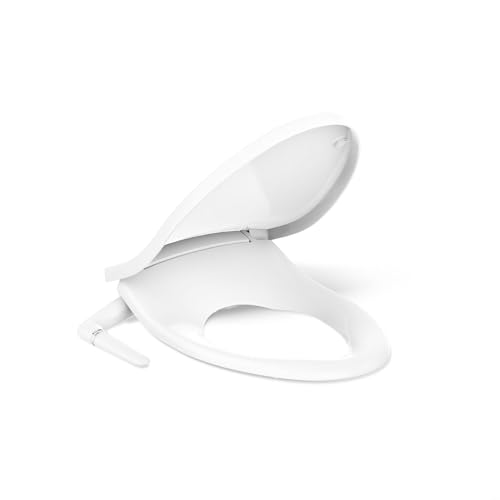 Kohler PureWash M250 Bidet Toilet Seat, Elongated Seat, Non-Electric, Adjustable Water Pressure, Self Cleaning, Quiet-Close, Easy Installation, White