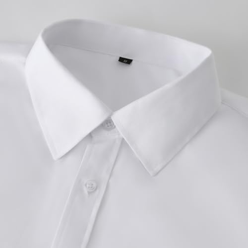 Men's Long Sleeve Dress Shirts, Regular Fit Stretch Wrinkle-Free Business Casual Button-Down Shirts with Front Pocket4