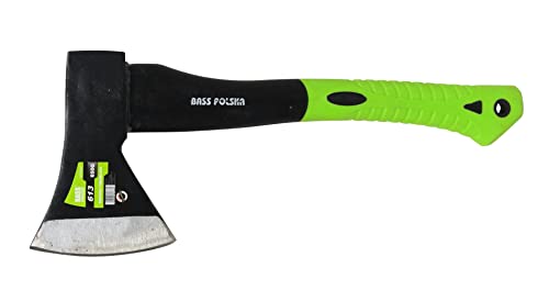 BASS POLSKA Hacha de Carpintero Hacha Fibra de Vidrio Impermeable Mango ergonómico Jardín Forestal Madera Trabajos de construcción Trabajos agrícolas Producción Robusta 650 g