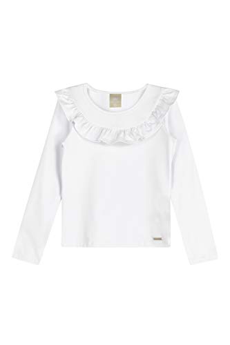 Blusa Malha Comodita, Colorittá, Meninas, Branco, 3
