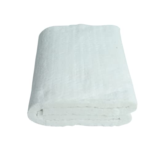 BACLAUGH 1\"x24\"x48\",2400F Ceramic Fiber Fireproof Insulation Blanket, Applicable to Furnace, forging, kiln and Stove