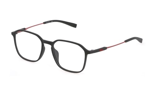 FILA Brille mit Sehstärke für Herren optional mit Sonnenbrillentönung oder Blaulichtfilter, Geometrisch, gefertigt aus Edelstahl, Modell: VFI535 (inklusive Brillenetui)