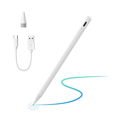 Bluetooth Stylus Pen Fit for Pro 12.9-inch (5th Generation) 2021 Model A2378 A2461 A2379 A2462 with Camera Shutter Remote Control, Tilt Sensitive, Battery Level Display, Palm Rejection Pencil Cover