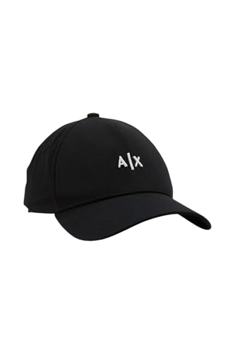 Armani Exchange Homme Baseball Hat Casquette De Baseball Not Applicable, Noir (Nero/Bianco - Black/White 00121), Taille Unique (Taille Fabricant: TU)