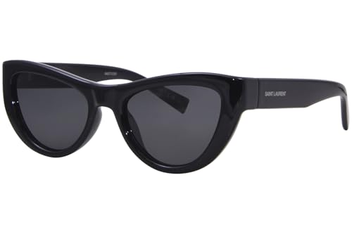 Saint Laurent SL-676 001 Sunglasses Women's Black/Black Cat Eye 53mm