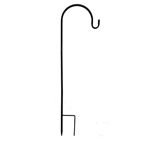YLUP Schäferhaken, Metall-Gartenstecker mit Haken für Solarleuchten, Laternen, Hochzeiten, Pflanzkörbe, Kolibri Vogel Feeder Stange Garten Hängen Pflanzen Korb Kleiderbügel Stehen Cover