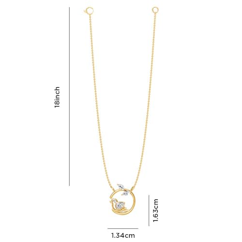 Image of Miss Highness 925 Silver Modern Pendant Necklace for Women & Girls | Minimal Daily Wear Design | Silver Jewellery With Authenticity Certificate | Gift for Girlfriend Wife | With Chain Pendant