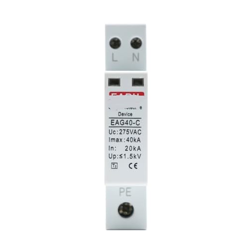 Protector contra sobretensiones CA 1P+N de 20-40 KA y 275V para cuadro electrico domestico