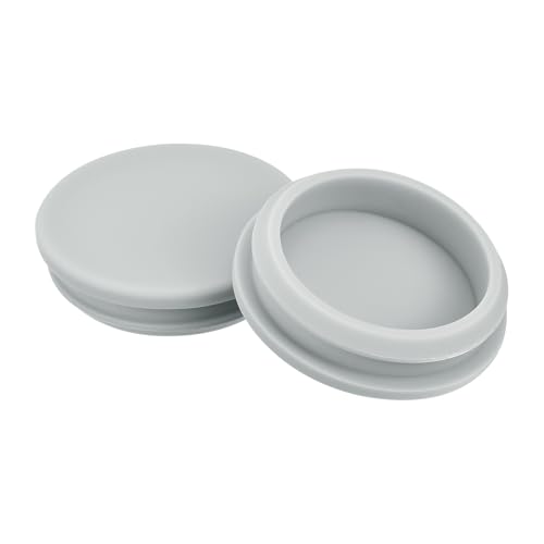 Image of MECCANIXITY 1pcs Silicone Snap in Locking Hole Plugs,44.6mm /1.8 Inch Mounting Diameter Narrow Groove Width 5mm Panel Seal Cover Round for Kitchen Bulkheads Waterproof Sealing Plugs Grey