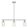 TYNEWRGY 3-Light Pendant Lighting Clear Glass Pendant Lighting for Kitchen Island Brushed Nickel Hanging Light Fixture Pendant Light Dining Room Chandelier Farmhouse