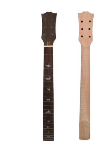 Manche guitare ébène 22 frettes incrustations oiseaux lutherie haut de gamme