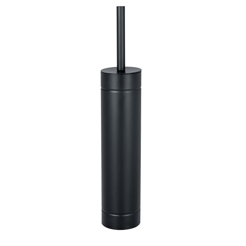 Image of Bath Bliss Toilet Brush with Weighted Base | Slender Design | 360 Degree Brush | Bathroom Cleaning | Black