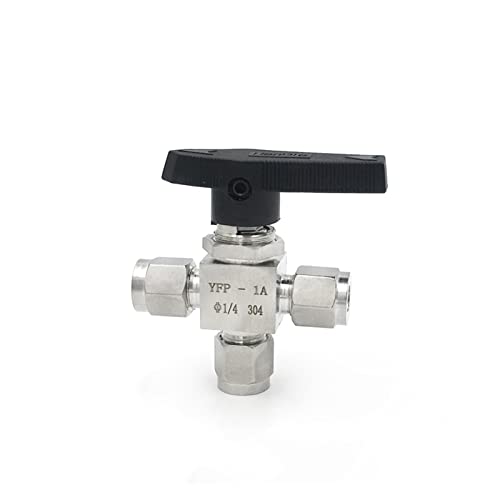 Vanne à boisseau sphérique à trois voies raccord double virole 6 mm - 2