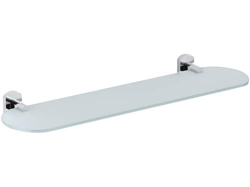 Remer - Mensola in Vetro Satinato Verde - Serie Forma con Supporti cromati