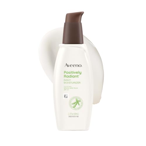 Aveeno Positively Radiant Face Moisturizer with SPF 30 Sunscreen, Hydrating Facial Moisturizer with...
