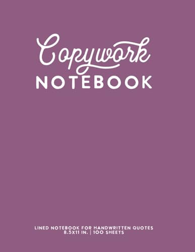Copywork Notebook (Mother's Series): Plum Lined Journal for Handwriting by schoolnest