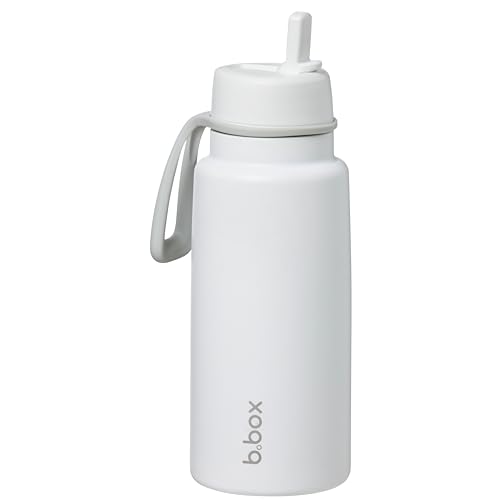 Bouteille Isotherme à Bec rabattable b.box, Acier Inoxydable Triple Couche, Garde les Boissons Froides jusqu’à 44 Heures, Couvercle Antifuite avec Paille en Acier Inoxydable, Sans BPA, 690 ml