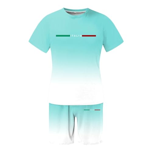 Survêtement streetwear 2 pièces homme avec t-shirt et short décontracté - 5