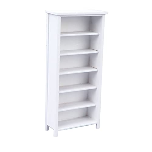 TOYANDONA 1 Pc Modelo de estantería Vertical casa decoración Blanca Juguete Estante para Libros Muebles Infantiles Mueble Escritorio librería pequeña Mini estantería de Madera