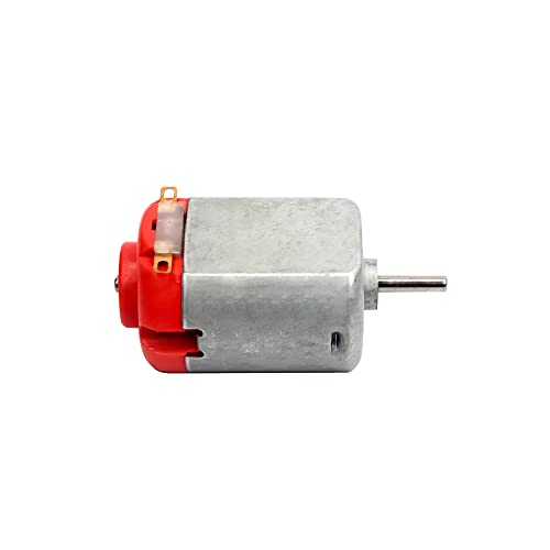 Image of Electronic Spices Pack of 5 DC Electric Toy Motor 3 to 6V Rectangular Red Rear Cover Small Electric Motor 5000 to 10000 RPM for DIY Toys, Science Projects