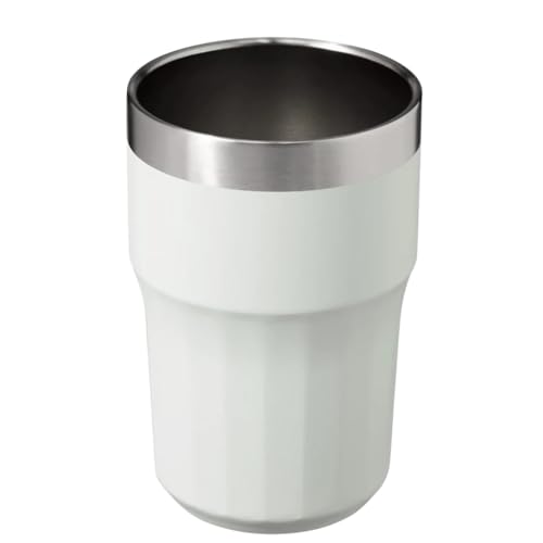 Copo Térmico Inox 384ml Cerveja Tumbler – Parede Dupla Design Premium Conserva Temperatura (Branco)