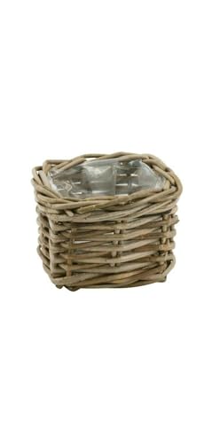 Klocke Dekorationsbedarf Rattan Korb - Pflanzkorb mit Folie – Natur...