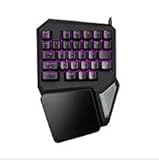 Magical Led Computer Gaming Keyboard - Globalama GK0001 (2017 New Design) PC Portable Wired USB Black Ergonomic Game Keypad Including 7 colors LED, 29 Programable Keys, Compatible With Windows System