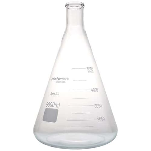 Cole-Parmer Erlenmeyer Flask, Glass, 5000 Ml 1/Pk #TOP22