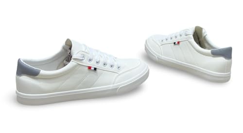 Image of Classic Canvas Sneakers, Casual Lace-Up Shoes with Green Sole, Unisex Fashion Trainers Shoes