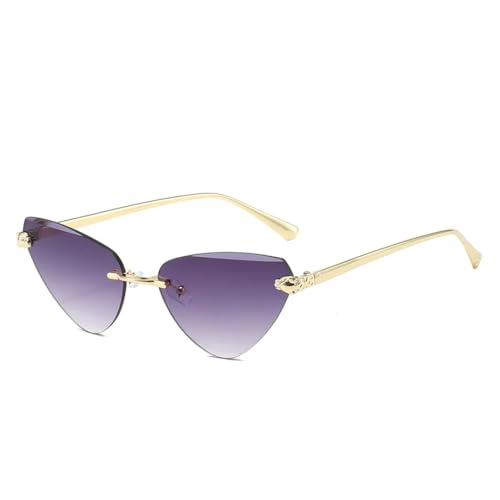 Lunettes de soleil en métal léopard d'une finition minimaliste et chic
