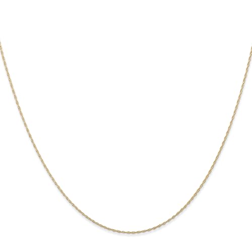 IceCarats 14K Solid Yellow Gold 0.5mm Cable Rope Chain Twisted Link Necklace
