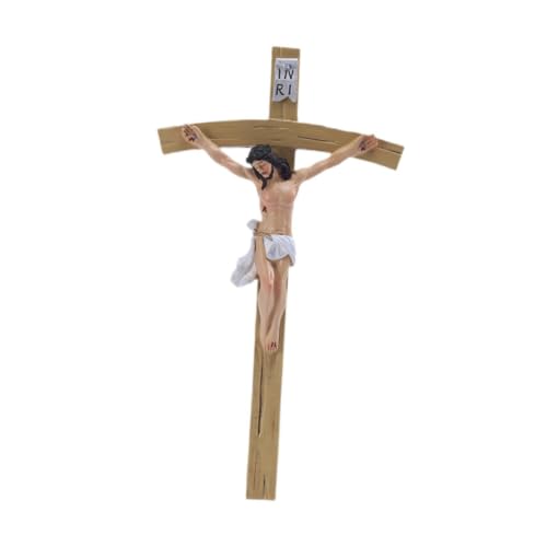 Crucifijo Jesús hecho a mano regalo religioso de mesa católica para familias 8