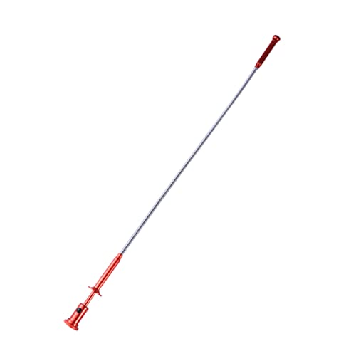 Mikikit Sewer Claw Scavenger Red Four Claw Tool Magnetic Pickup Grabber Heavy Duty up Tools Light (24 Length)