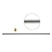 Industrial Thrust Needle Roller Bearings T8 Lead Screw OD 8mm Pitch 2mm Lead 4mm Length 800mm with Brass Nut 8mm Trapezoidal Screws Copper Nut Leadscrew
