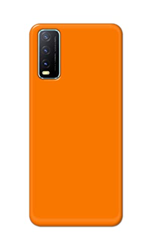 Image of Plain Orange Hard Back Case Cover for Vivo Y20 / Vivo Y20i / Y20s / Y20G / Vivo Y12s / Y20S (G) Back Cover -(J5) VNS2229