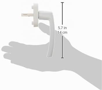 Roto Line Window Handle Traffic White with Screws Square Pin 7 x 32 mm