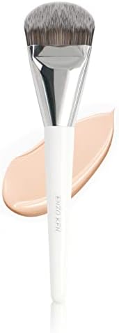 Liquid Foundation Brush by ENZO KEN, Flat Foundation Brush for Liquid Makeup, Make up Brush for Liquid Foundation, Flat Makeup Brush for Liquid Foundation, Makeup Brushes Foundation. (820-White)