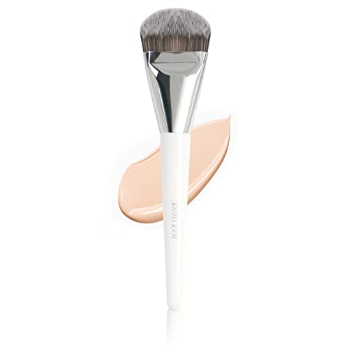 Liquid Foundation Brush By Enzo Ken, Flat Foundation Brush For Liquid Makeup, Make Up Brush For Liquid Foundation, Flat Makeup Brush For Liquid Foundation, Makeup Brushes Foundation. (820-White) #TOP1